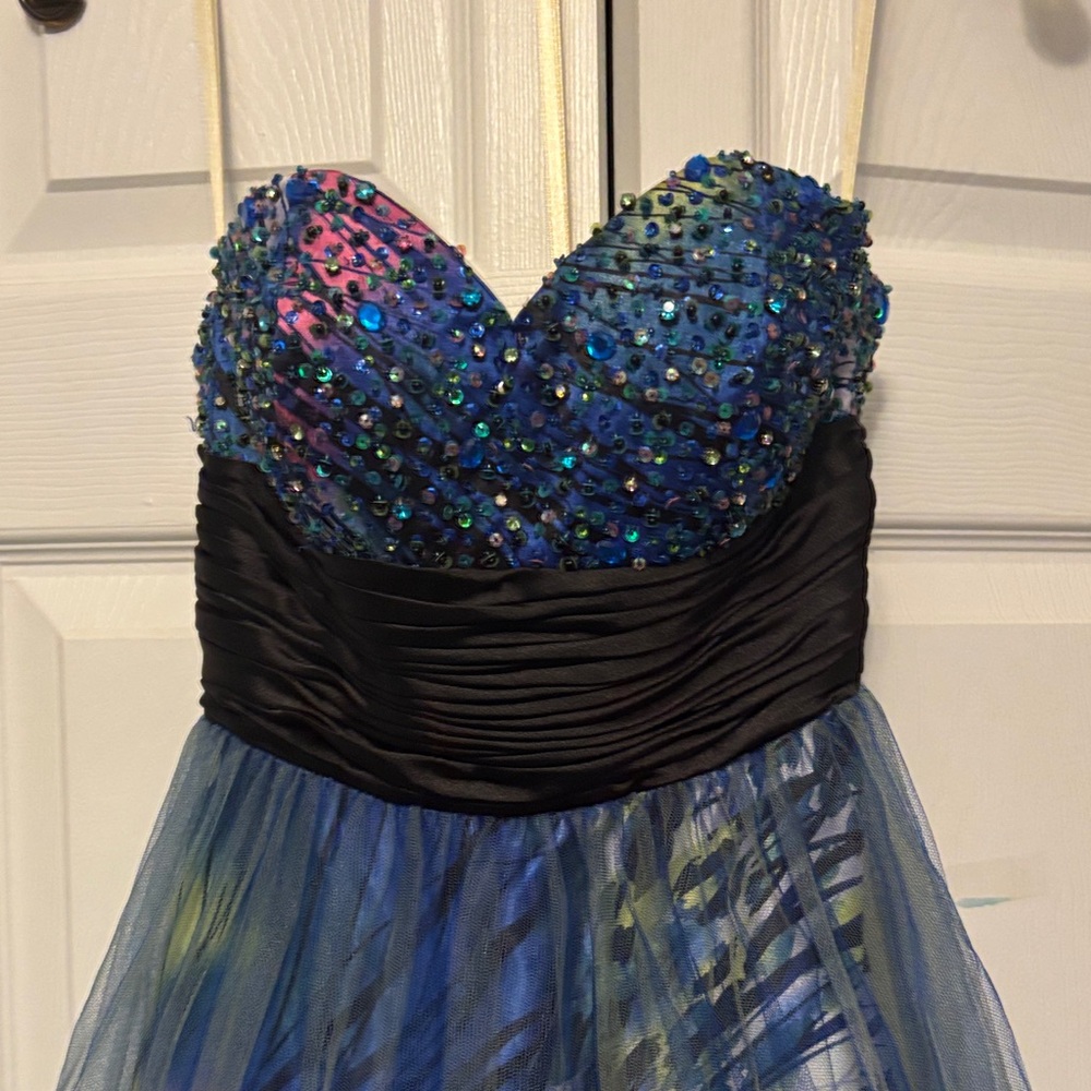 Cache Multi Colored Satin Dress - image 1